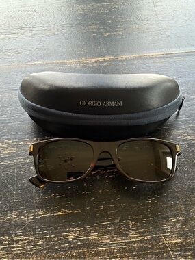 Giorgio Armani Brown Frame Men’s Sunglasses with Black Case